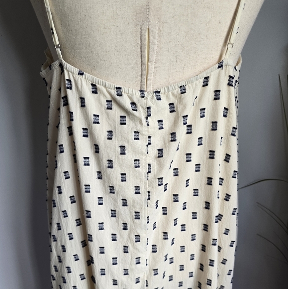 Zara New Ivory & Black Embroidred Eyelet Textured Patchwork Midi Dress SZ XXL - Picture 8 of 15